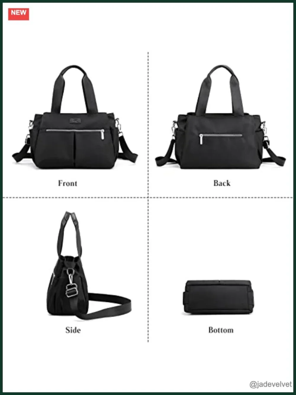 Nylon Multi-pocket Crossbody Bag Tote Satchel Travel Work